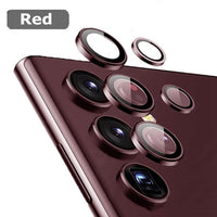 Camera Lens Protectors Metal Camera Ring Case Tempered Glass For Samsung Galaxy S23 S22 Ultra Plus