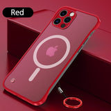 Magnetic Frameless Camear Protector Anti Fingerprint Matte Case For iphone 13 Series