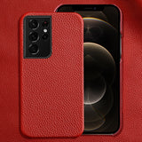 Luxury Genuine Leather Case For samsung S22 S21 S20 Note 20 series