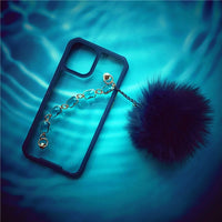 DIY Glitter Jewelled Hairball Protection Phone Case For iPhone 12 11 X Series