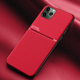 Car Holder Shockproof PU Leather Case For Apple iPhone 13 12 11 Series