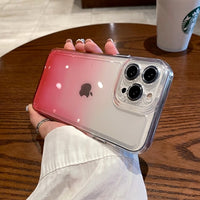 Transparent Gradient Shockproof Cases for iPhone 14 13 12 series