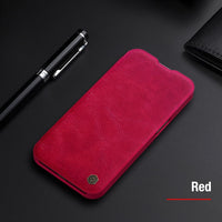 Slide Camera Lens Protector Vintage Qin Flip Wallet PU Leather Case For iPhone 13 Series