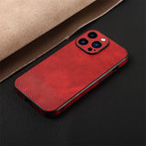 Luxury Leather Texture TPU Camera Lens Protection Case for iPhone 13 12 11 Mini Pro Max