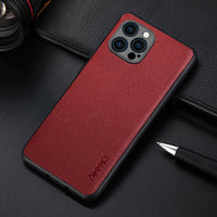 TPU Bumper Leather Texture Case For iPhone 13 12 11 Pro Max