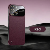 Luxury Shockproof PU Leather Lens Protection Case For iPhone 15 14 13 12 series