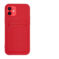 Silicone Case Integrated Card Bag For iPhone 12 11 Pro Max