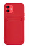 Silicone Case Integrated Card Bag For iPhone 12 11 Pro Max