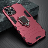 Shockproof Armor Case with Ring Stand for iPhone 13 12 11 Series