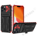 Anti Shock KickStand Bracket Card Slot Case For iPhone 15 series