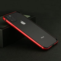Shockproof Soft Silicone Hard Aluminum Alloy Frame Case for iPhone 11 Series