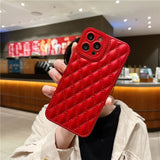 Luxury Diamond Lattice Soft Silicone Case for iPhone 14 13 12 series