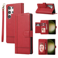 Wristband Leather Wallet Card Bag Case for Samsung Galaxy S24 S23 S22 Ultra Plus