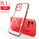 Original Transparent Plating TPU Phone Case For iPhone 12 11 Pro Max