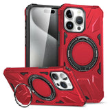 360 ° Rotating Bracket Magnetic Shockproof Armor Case For iPhone 15 14 13 12 series