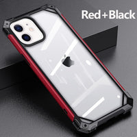 Luxury Transparent Case Leather Frame for iPhone 12 Series