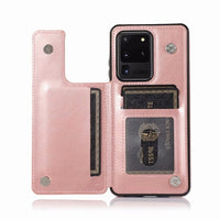 Luxury Slim Fit Premium Leather Card Slots Shockproof Flip Wallet Case for Samsung Galaxy S20 | S10 & Note 10 Series