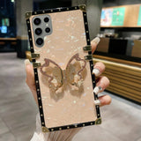 3D Bling Butterfly Holder Case For Samsung Galaxy S23 S22 S21 series