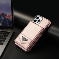 High Quality PU Leather Card Holder Magnetic Flip Kickstand Wallet Case For iPhone 15 14 13 12 series