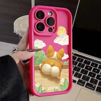 Cute Cartoon Corgi Dog Silicone Shockproof Soft Case For iPhone 15 14 14 12 series