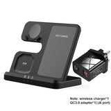 3 in 1 Wireless Charger Stand 15W Fast Wireless Charging for Samsung Galaxy S22 S21 S20 Ultra Plus