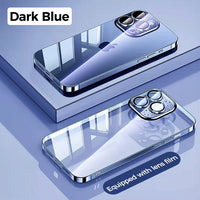 Plating Soft TPU Lens Protection Anti-Fall Case For iPhone 15 14 13 series