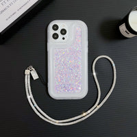 Flashy Drilling Necklace Wrist Strap Lanyard For iPhone Samsung Phones