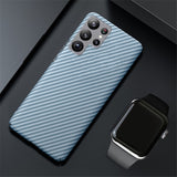 Luxury Ultra Thin Carbon Fiber Matte Case For Samsung S23 S22 S21 Ultra Plus