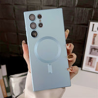 Luxury Shockproof Magsafe Matte Silicone Case For Samsung Galaxy S23 S22 S21 Ultra Plus