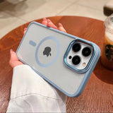 Luxury Shockproof Armor Magsafe Magnetic Clear Silicone Case For iPhone 14 13 12 series