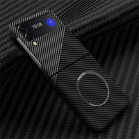 Carbon Fiber Pattern Magsafe Magnetic Wireless Charging Hard Case for Samsung Z Flip 4 3