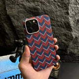 High-End Carbon Fiber Braided Texture Case For iPhone 15 14 13 series