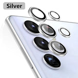 Camera Lens Protectors Metal Camera Ring Case Tempered Glass For Samsung Galaxy S23 S22 Ultra Plus