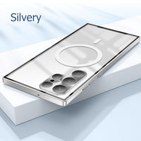 Ultra Thin Alloy Frosted Magnetic Charging Case For Samsung Galaxy S23 S22 S21 Ultra Plus
