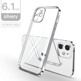 Original Transparent Plating TPU Phone Case For iPhone 12 11 Pro Max