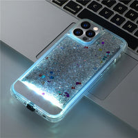 Sound Music Control Led Light Up Glitter Phone Case for iPhone 13 12 11