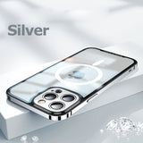 Stainless Steel Frame Magsafe Matte Case with Metal Lens Protection for iPhone 13 12 Pro Max