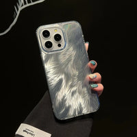 Fashion Shiny Dream Feather Pattern Shockproof Colorful Hard Case For iPhone 15 14 13 12 series