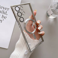Magsafe Transparent Silicone Case For Samsung Galaxy S23 S22 Ultra Plus