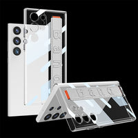 Transparent Shockproof Case With Stretch Wristband For Samsung Galaxy S23 Ultra