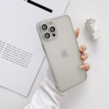 Shockproof Transparent Plating Camera Lens Protector Case for iPhone 13 12 11 Series