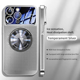 Heat Dissipation Magnetic Electroplated Mesh Case For iPhone 15 14 13 12 series