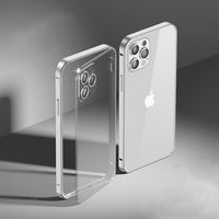Luxury Metal Frame Transparent Matte Case For iPhone 13 12 11 Pro Max