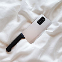 Kitchen Knife Soft Silicone Shockproof Cover Funny Case for Samsung Galaxy S20 Series