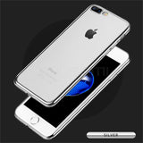 Transparent Silicone Plating Soft Thin Cover For iPhone 78 Plus