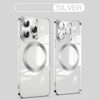 Luxury Plating Clear Magnetic Magsafe Case for iPhone 14 13 12 series