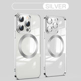 Luxury Plating Clear Magnetic Magsafe Case for iPhone 14 13 12 series