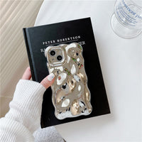 Macarons Wave Bubble Electroplated Solid Color Case For iPhone 14 13 12 series