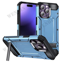 Military Grade Protective Durable Slim TPU Case With Fold Bracket For iPhone 15 14 13 12 series