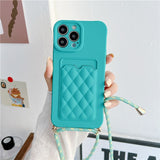 Crossbody Lanyard Card Wallet Case for iPhone 14 13 12 series